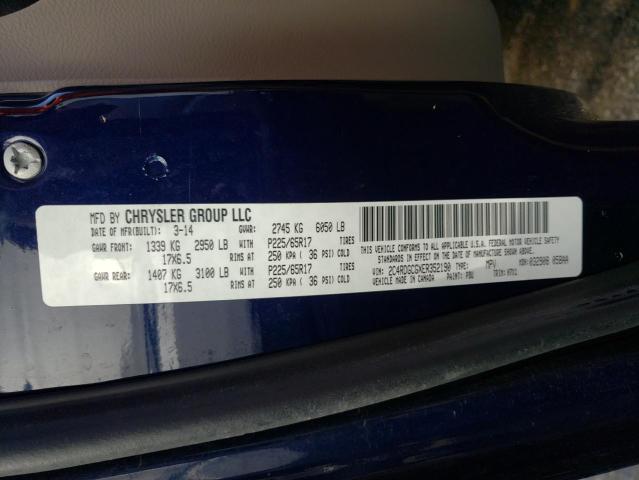 Photo 10 from auction – 2014 DODGE GRAND CARA with VIN 2C4RDGCGXER352190