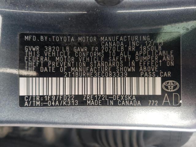Photo 10 from auction – 2014 TOYOTA COROLLA L with VIN 2T1BURHE3EC083339
