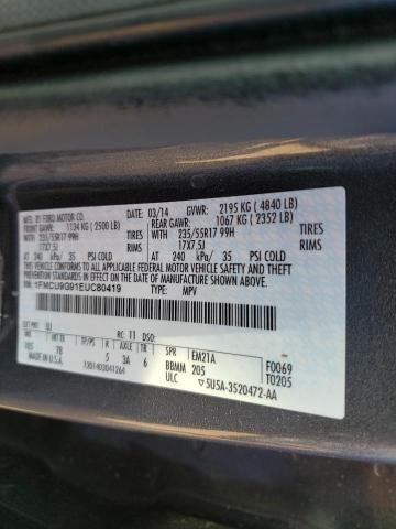Photo 10 from auction – 2014 FORD ESCAPE SE with VIN 1FMCU9G91EUC80419