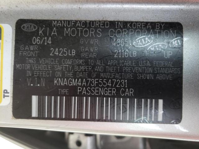Photo 10 from auction – 2015 KIA OPTIMA LX with VIN KNAGM4A73F5547231