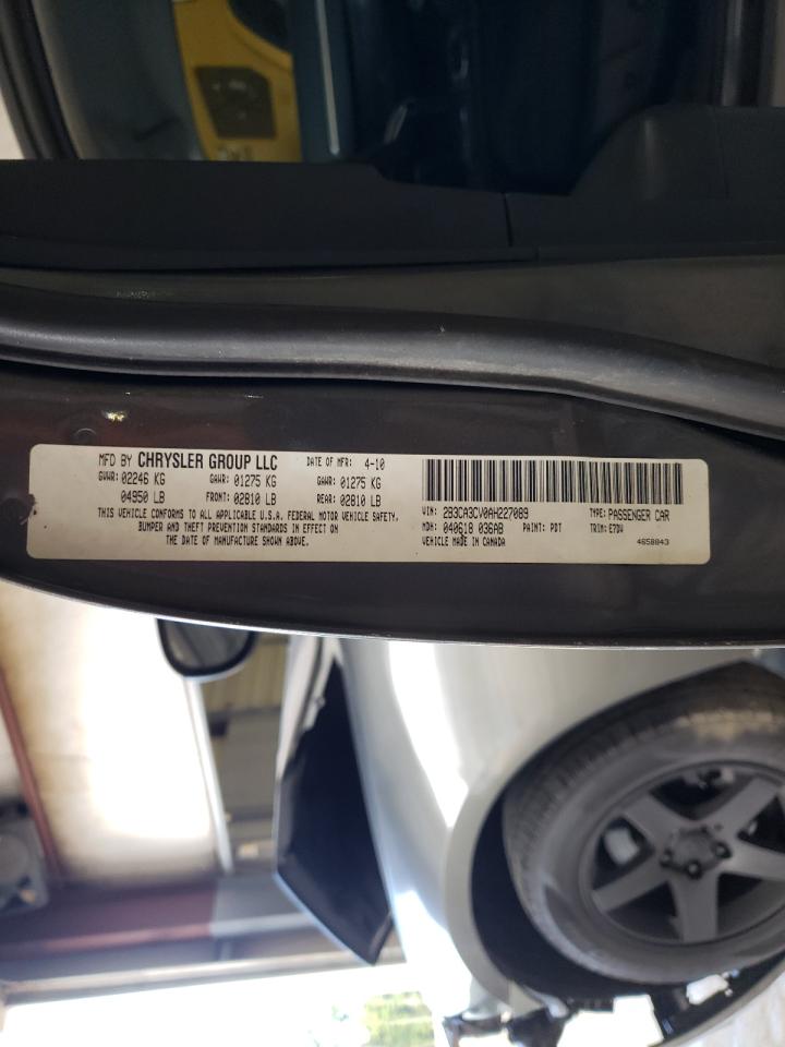 Photo 10 from auction – 2010 DODGE CHARGER with VIN 2B3CA3CV0AH227089