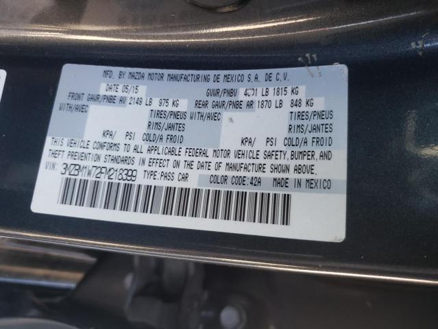 Photo 10 from auction – 2015 MAZDA 3 GRAND TO with VIN 3MZBM1W72FM218399