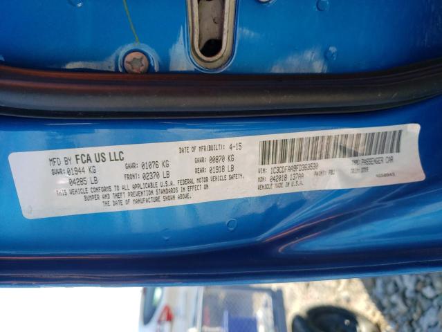 Photo 10 from auction – 2015 DODGE DART SE with VIN 1C3CDFAA9FD363530