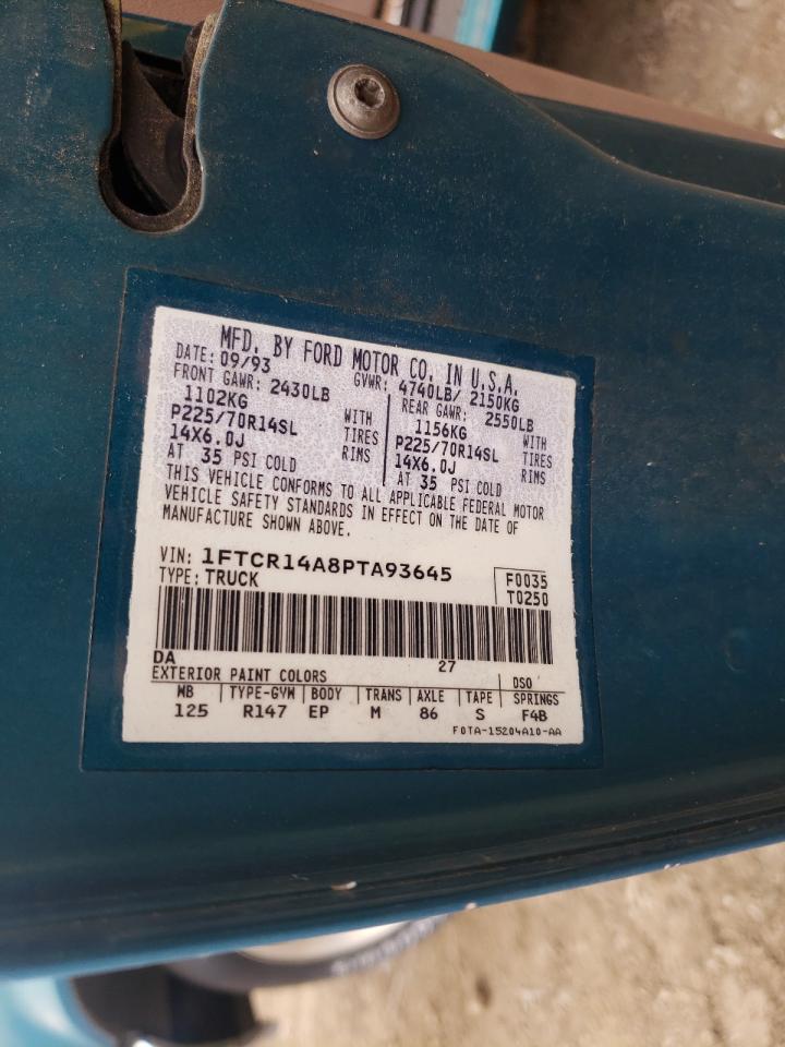 Photo 10 from auction – 1993 FORD RANGER SUP with VIN 1FTCR14A8PTA93645