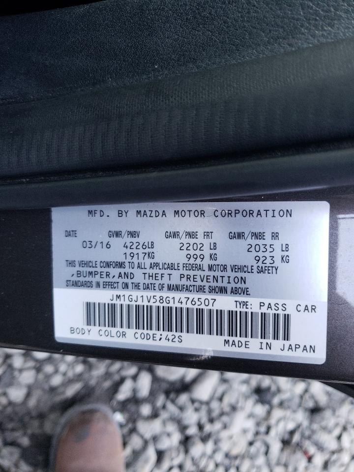 Photo 10 from auction – 2016 MAZDA 6 TOURING with VIN JM1GJ1V58G1476507