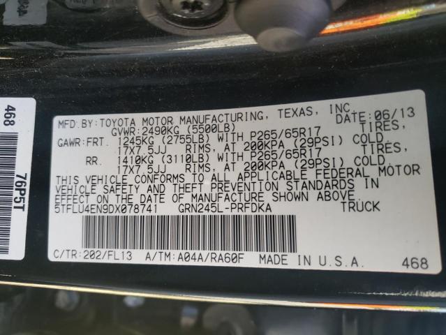 Photo 10 from auction – 2013 TOYOTA TACOMA DOU with VIN 5TFLU4EN9DX078741