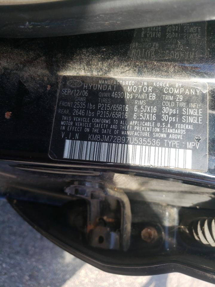 Photo 10 from auction – 2007 HYUNDAI TUCSON GLS with VIN KM8JM72B97U535536