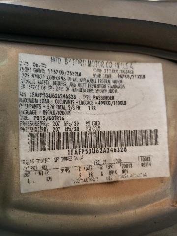 Photo 10 from auction – 2002 FORD TAURUS SE with VIN 1FAFP53U62A246328