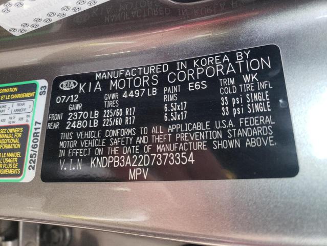 Photo 10 from auction – 2013 KIA SPORTAGE B with VIN KNDPB3A22D7373354