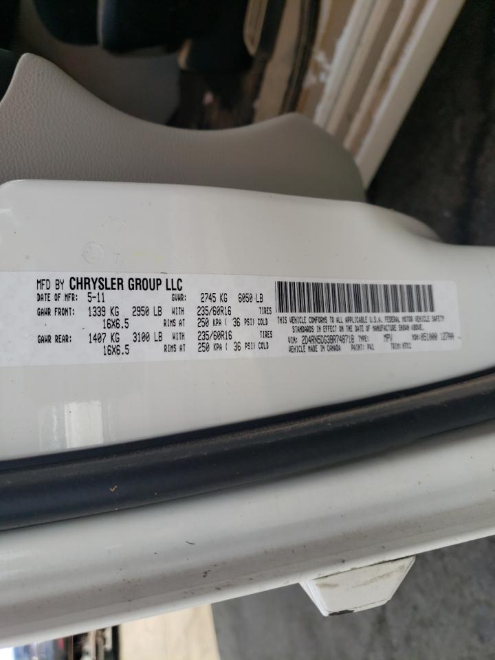 Photo 10 from auction – 2011 DODGE GRAND CARA with VIN 2D4RN5DG3BR748718