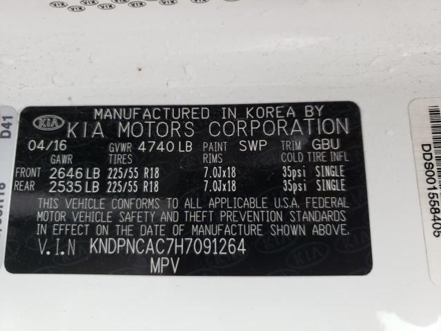 Photo 10 from auction – 2017 KIA SPORTAGE E with VIN KNDPNCAC7H7091264