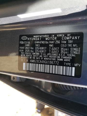 Photo 10 from auction – 2016 HYUNDAI TUCSON LIM with VIN KM8J3CA48GU186772