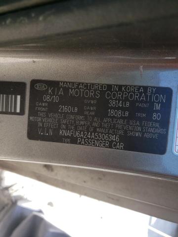 Photo 10 from auction – 2010 KIA FORTE EX with VIN KNAFU6A24A5306346