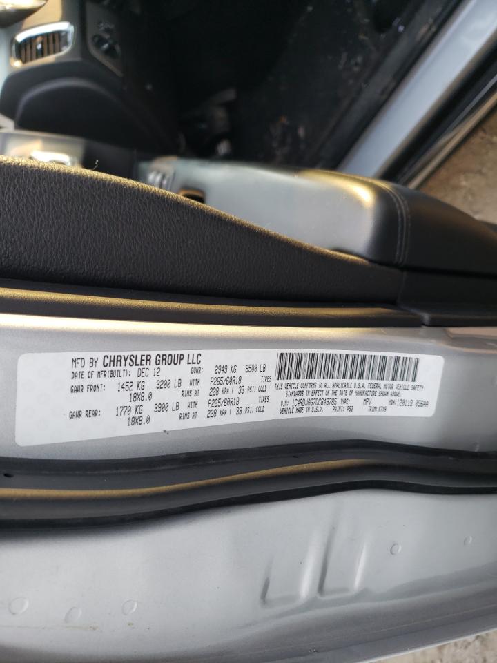 Photo 10 from auction – 2013 DODGE DURANGO SX with VIN 1C4RDJAG7DC643785