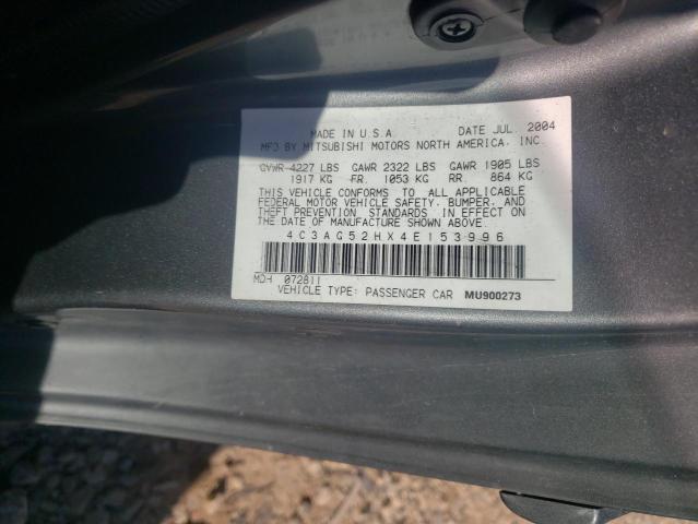 Photo 10 from auction – 2004 CHRYSLER SEBRING LI with VIN 4C3AG52HX4E153996