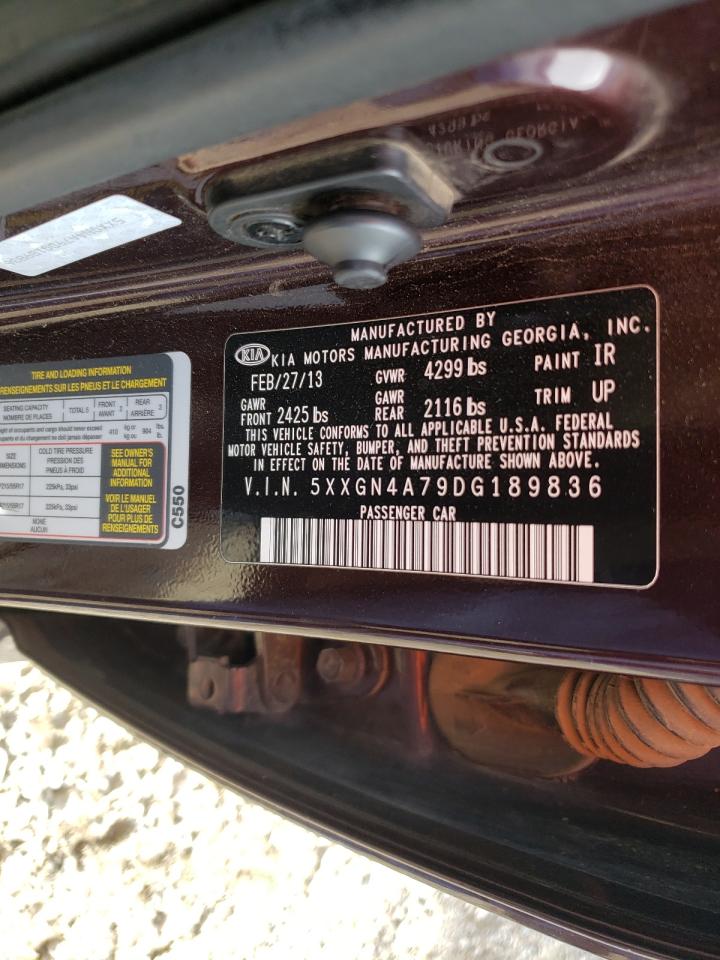 Photo 10 from auction – 2013 KIA OPTIMA EX with VIN 5XXGN4A79DG189836
