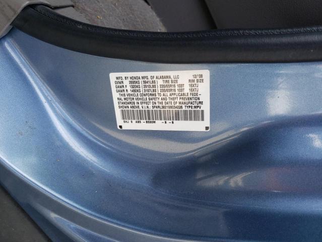 Photo 10 from auction – 2009 HONDA ODYSSEY LX with VIN 5FNRL38219B034226