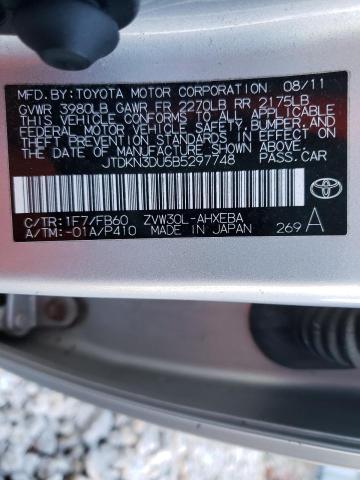 Photo 10 from auction – 2011 TOYOTA PRIUS with VIN JTDKN3DU5B5297748