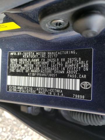 Photo 10 from auction – 2017 TOYOTA CAMRY LE with VIN 4T1BF1FK4HU738051