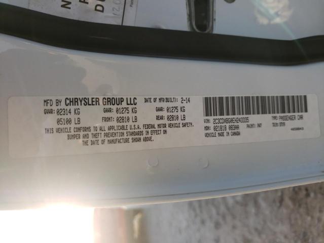 Photo 10 from auction – 2014 DODGE CHARGER SE with VIN 2C3CDXBG0EH243335