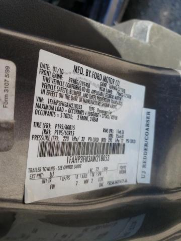 Photo 10 from auction – 2010 FORD FOCUS SE with VIN 1FAHP3FN3AW218053