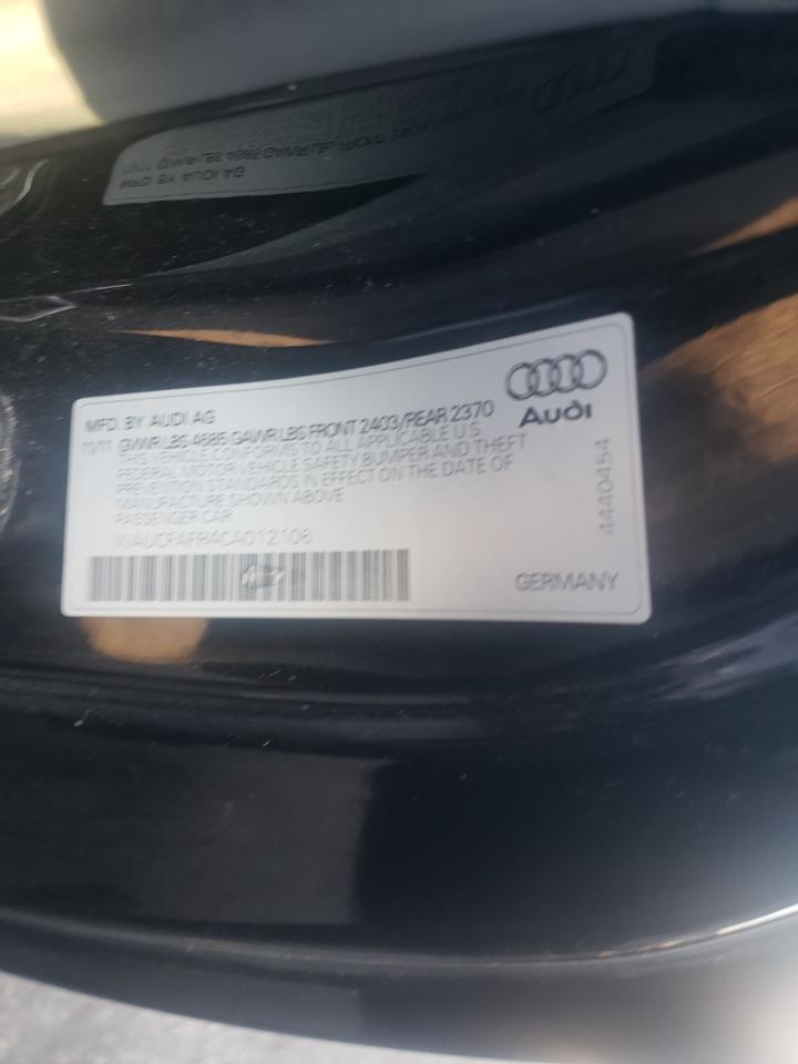 Photo 10 from auction – 2012 AUDI A5 PREMIUM with VIN WAUCFAFR4CA012106