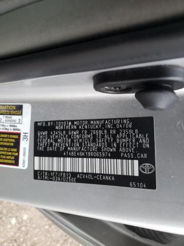 Photo 10 from auction – 2009 TOYOTA CAMRY BASE with VIN 4T4BE46K19R065974
