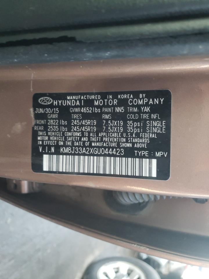 Photo 10 from auction – 2016 HYUNDAI TUCSON LIM with VIN KM8J33A2XGU044423