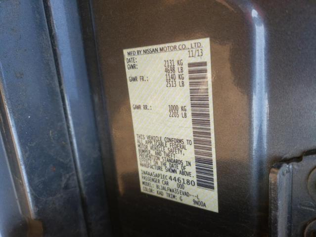 Photo 10 from auction – 2014 NISSAN MAXIMA S with VIN 1N4AA5AP1EC446180