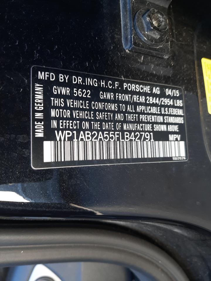 Photo 10 from auction – 2015 PORSCHE MACAN S with VIN WP1AB2A55FLB42791
