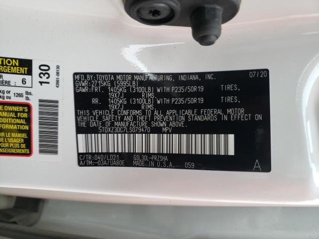 Photo 10 from auction – 2020 TOYOTA SIENNA SE with VIN 5TDXZ3DC7LS079470