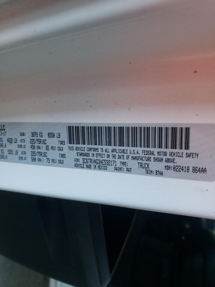 Photo 10 from auction – 2017 RAM PROMASTER with VIN 3C6TRVAG3HE532171