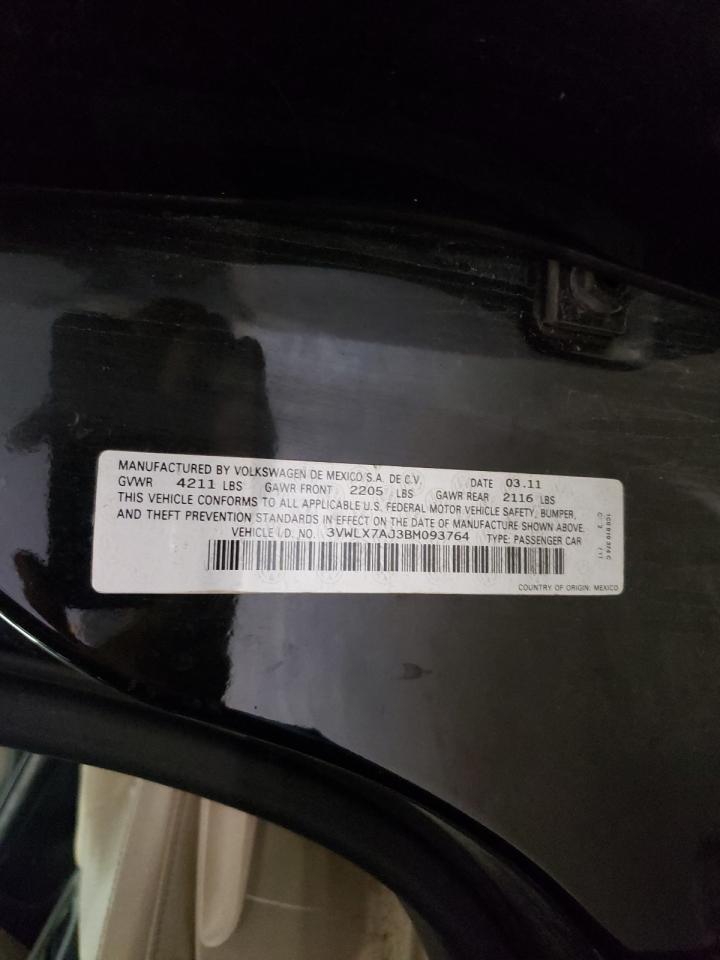 Photo 10 from auction – 2011 VOLKSWAGEN JETTA SEL with VIN 3VWLX7AJ3BM093764