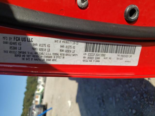 Photo 10 from auction – 2016 DODGE CHALLENGER with VIN 2C3CDZFJ5GH118982
