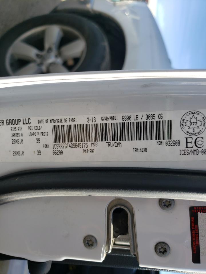 Photo 10 from auction – 2013 RAM 1500 SLT with VIN 1C6RR7GT4DS645175