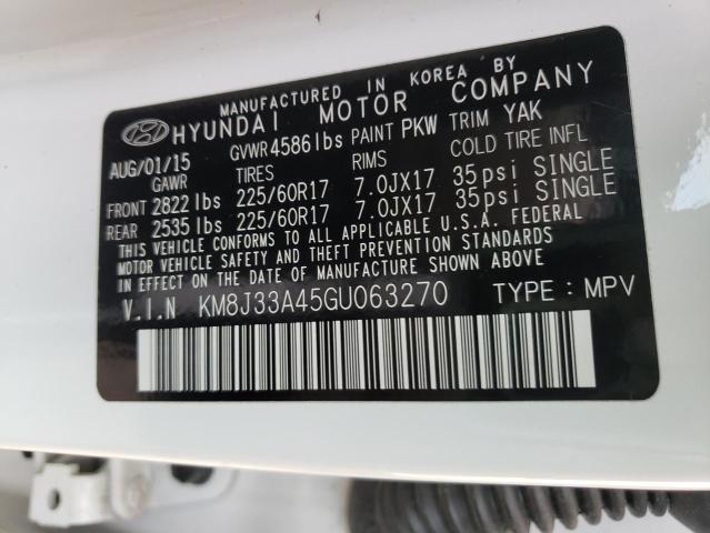 Photo 10 from auction – 2016 HYUNDAI TUCSON LIM with VIN KM8J33A45GU063270