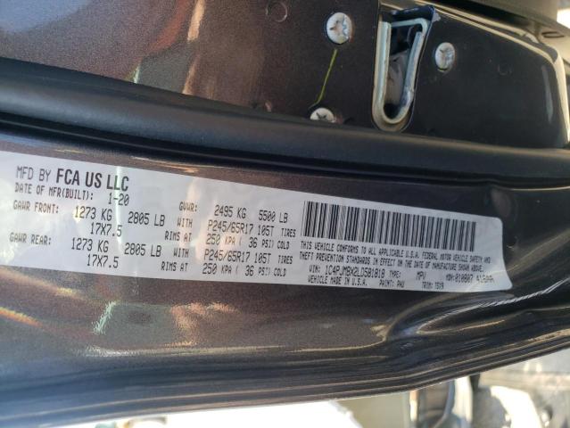Photo 10 from auction – 2020 JEEP CHEROKEE T with VIN 1C4PJMBX2LD581818