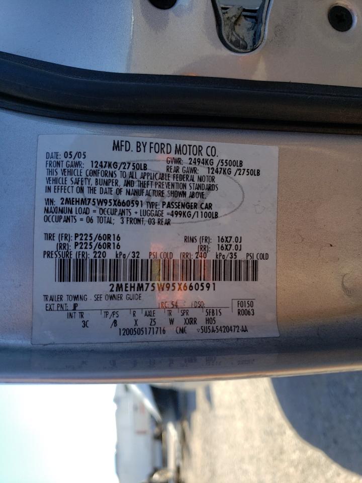 Photo 10 from auction – 2005 MERCURY GRAND MARQ with VIN 2MEHM75W95X660591