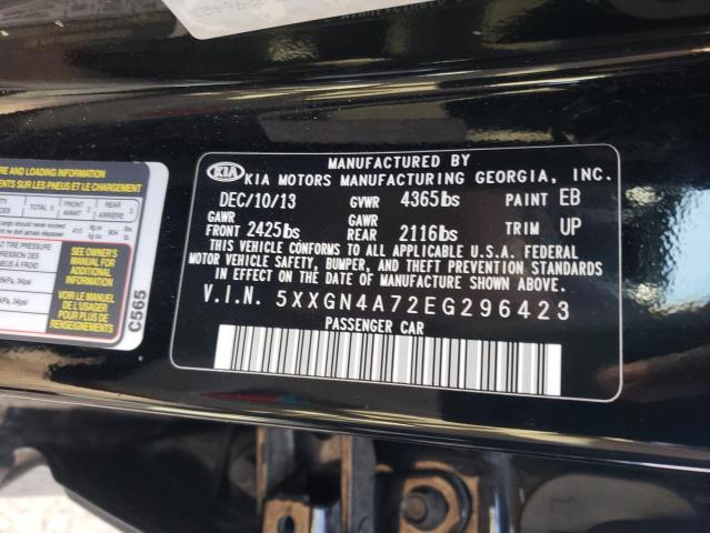 Photo 10 from auction – 2014 KIA OPTIMA EX with VIN 5XXGN4A72EG296423