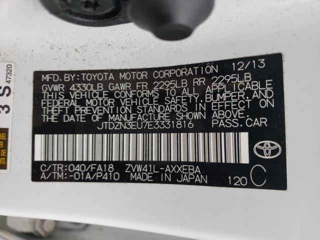 Photo 10 from auction – 2014 TOYOTA PRIUS V with VIN JTDZN3EU7E3331816