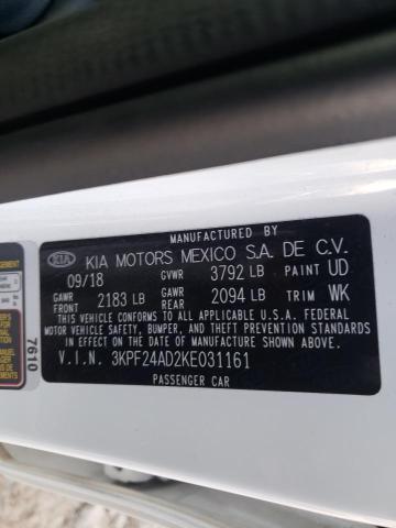 Photo 10 from auction – 2019 KIA FORTE FE with VIN 3KPF24AD2KE031161