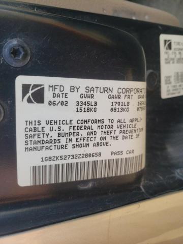 Photo 10 from auction – 2002 SATURN SL2 with VIN 1G8ZK52732Z280658