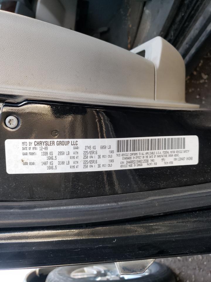 Photo 10 from auction – 2010 CHRYSLER TOWN & COU with VIN 2A4RR5D15AR212598