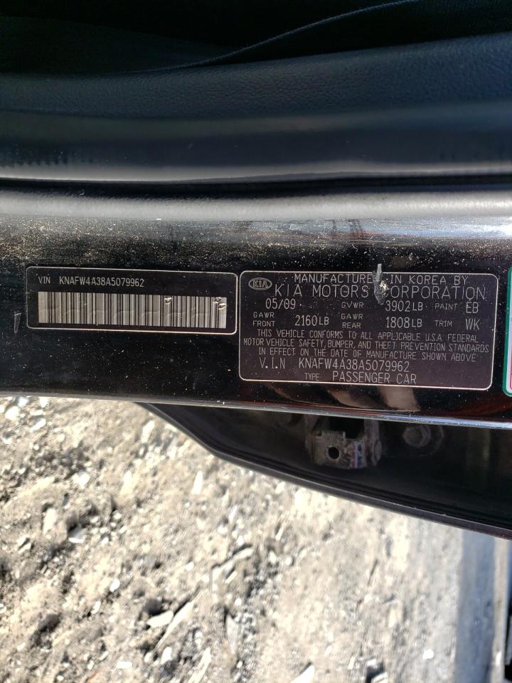 Photo 10 from auction – 2010 KIA FORTE SX with VIN KNAFW4A38A5079962