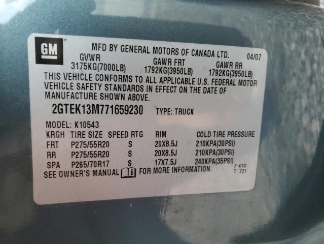 Photo 10 from auction – 2007 GMC NEW SIERRA with VIN 2GTEK13M771659230