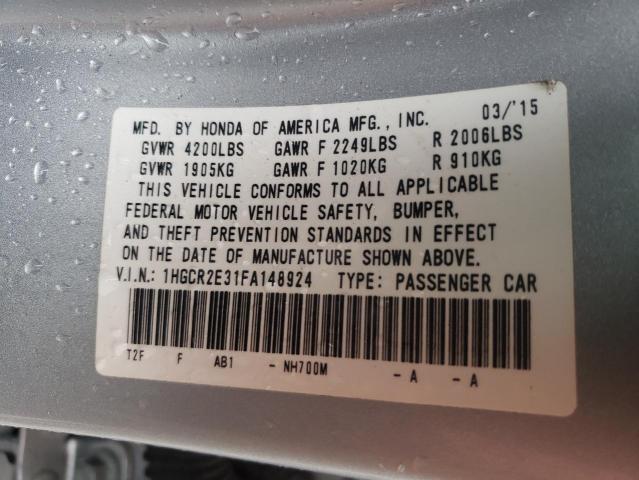 Photo 10 from auction – 2015 HONDA ACCORD LX with VIN 1HGCR2E31FA148924