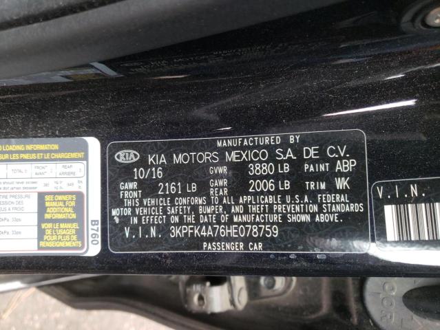 Photo 10 from auction – 2017 KIA FORTE LX with VIN 3KPFK4A76HE078759