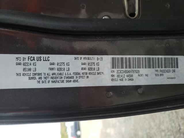 Photo 10 from auction – 2019 DODGE CHARGER SX with VIN 2C3CDXBGXKH707629