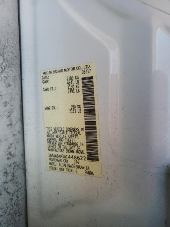 Photo 10 from auction – 2017 NISSAN MAXIMA 3.5 with VIN 1N4AA6AP3HC448622