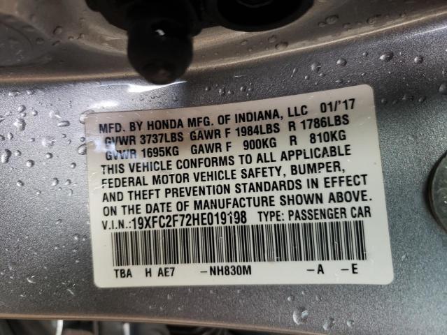 Photo 10 from auction – 2017 HONDA CIVIC EX with VIN 19XFC2F72HE019198